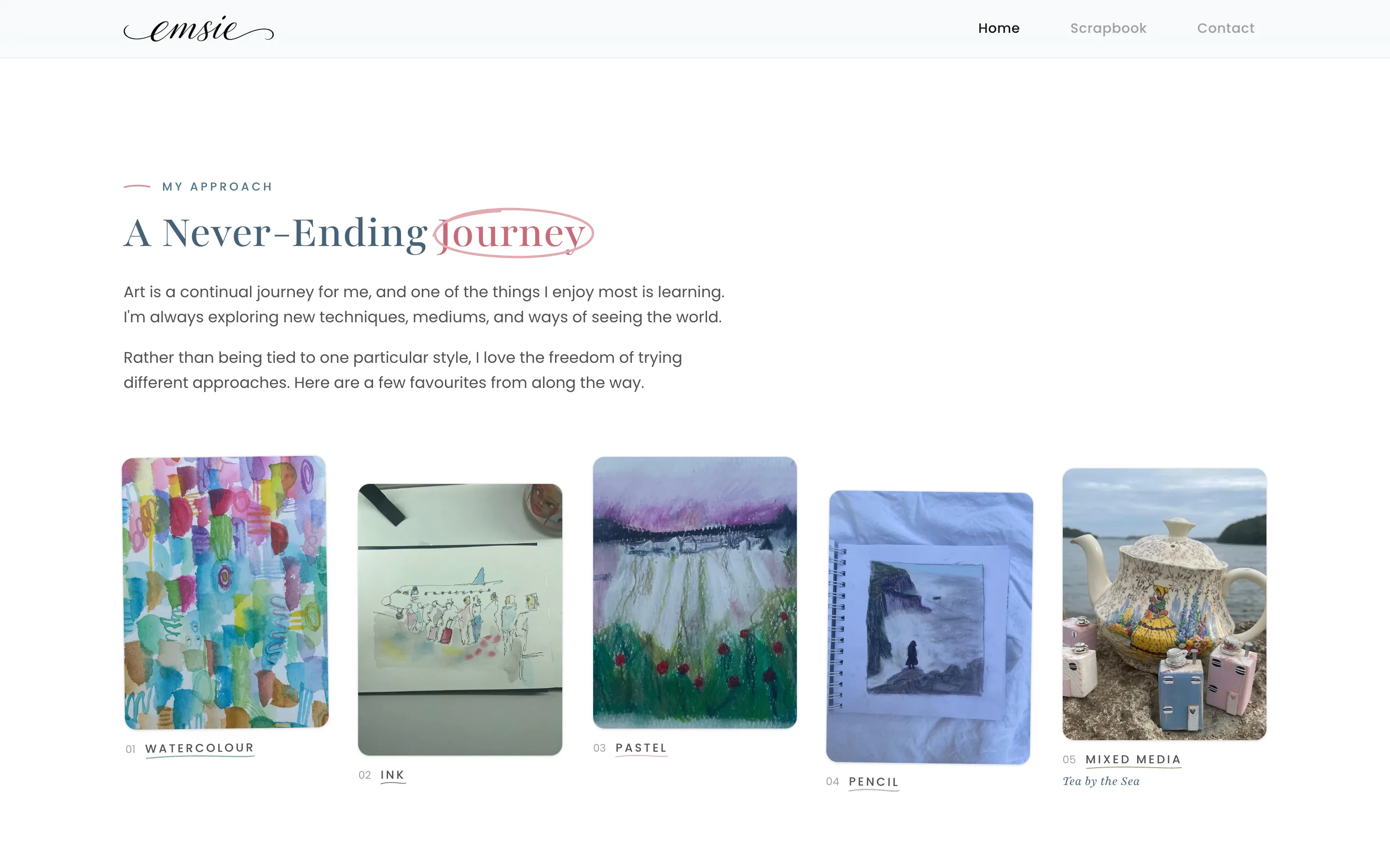 Emsie artistic process section